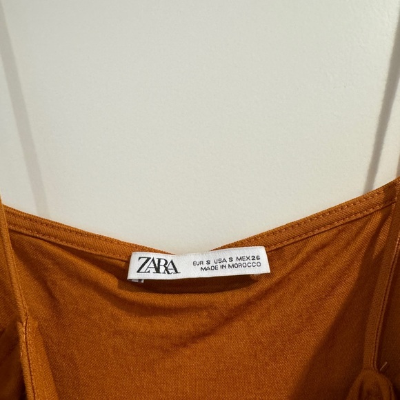 Women’s zara Orange Spaghetti Strap Dress - Picture 2 of 2
